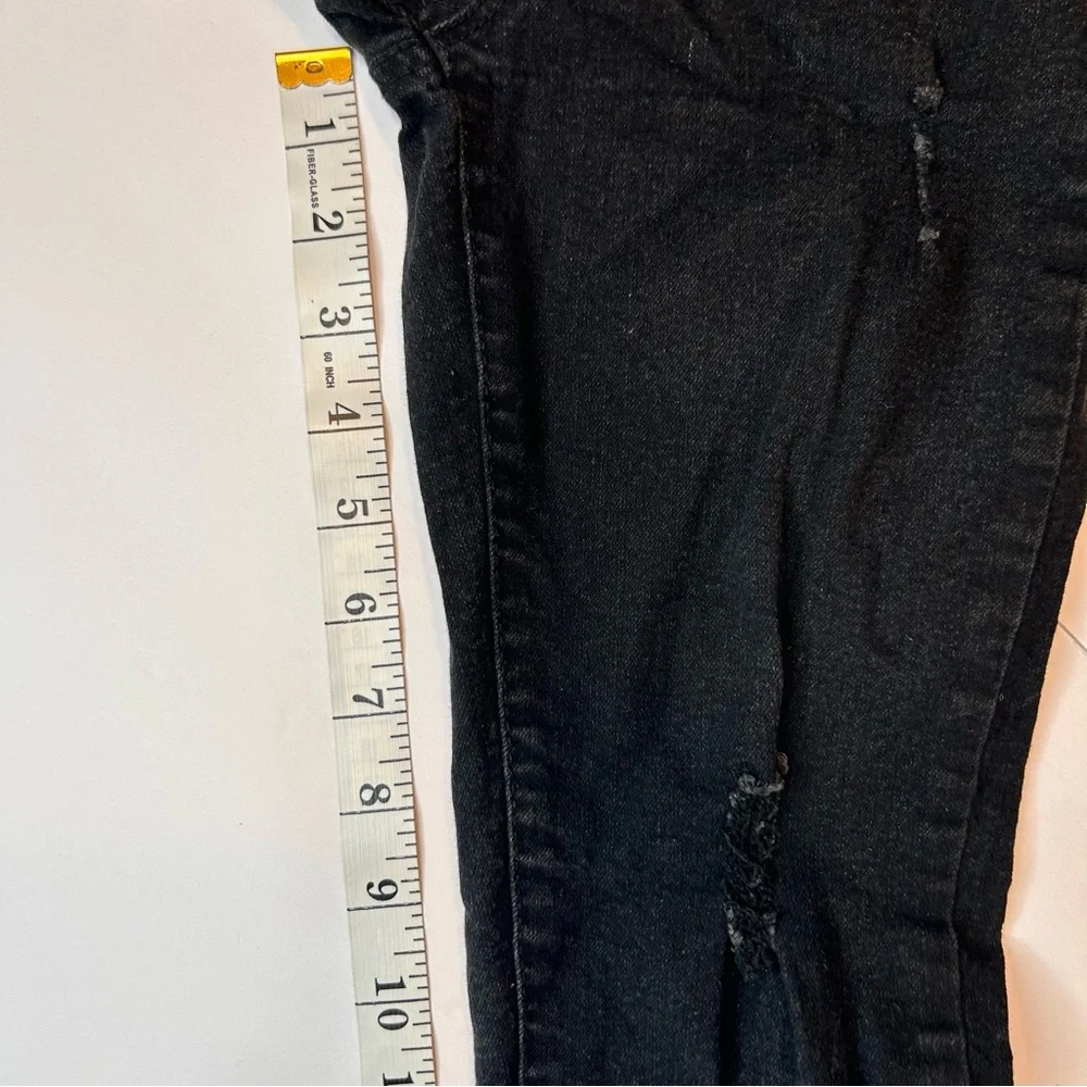 Celebrity Pink Girls Black Skinny Distressed Jeans Kids Size 10